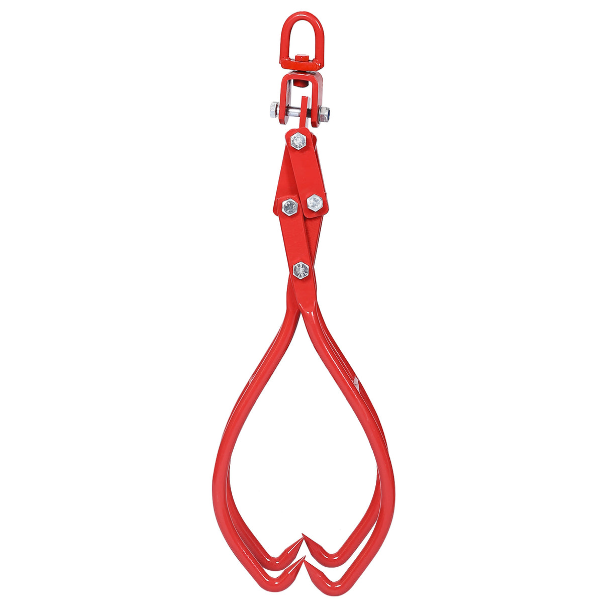 4 Claw Timber Log Lifting Logging Tongs Grabber 28" Red