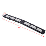 Zestaw par 80-calowej stalowej rampy załadunkowej o udźwigu 800 funtów Przenośny motocykl składany ATV - czarny