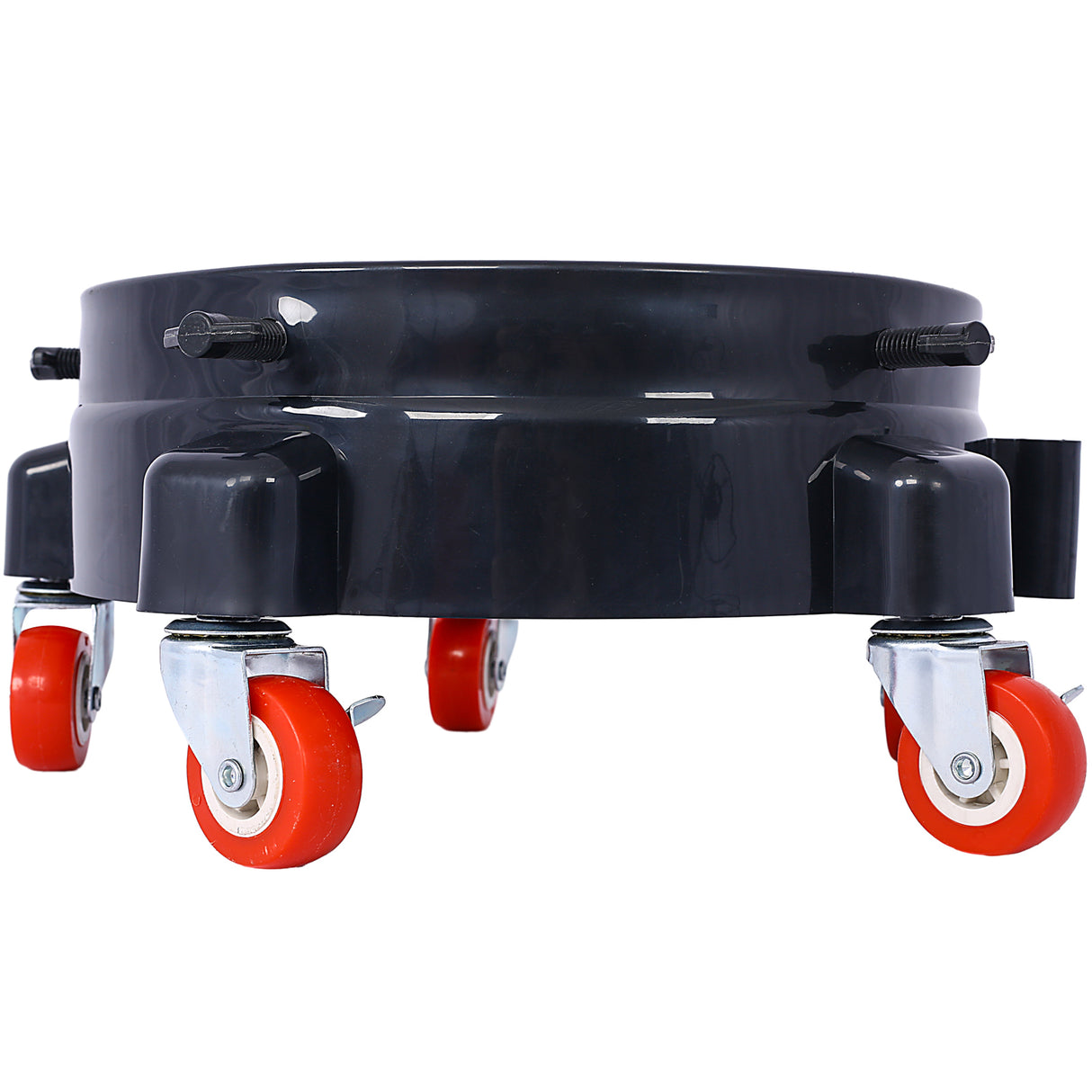 11.2 Inch Bucket Dolly Removable Rolling Bucket 5 Roll Swivel Casters Turning--Black