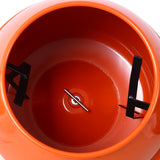 370W Portable Electric Concrete Mixer Cement Mixing Barrow Machine Mortar Handle with Wheel 4.6 cu/ft.--Orange