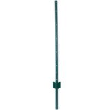 4Feet 10Pack Heavy Duty Metal Fence Post with U - Channel Steel U - Post for Holding Garden Wire Corner Anchor - Green - Fab Heavy Parts
