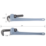 4PCS Aluminium Pipe Wrench Adjustable Jaw Plumbing Pipe Wrench (10" 14" 18" 24" inch) Pipe Wrench Set - Fab Heavy Parts