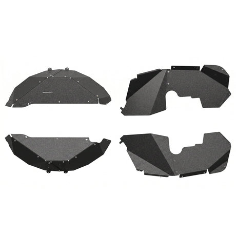 4PCS Black Front & Rear Inner Fender Liners Compatible with 2007-2018 Jeep Wrangler JK & JKU Unlimited (2/4 Doors) Steel Fenders Flares - Fab Heavy Parts