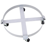 4Pcs Drum Dolly for 55 Gallon Barrel with 4 Swivel Caster Wheels Heavy Duty Steel Frame Cart with Brake - Fab Heavy Parts