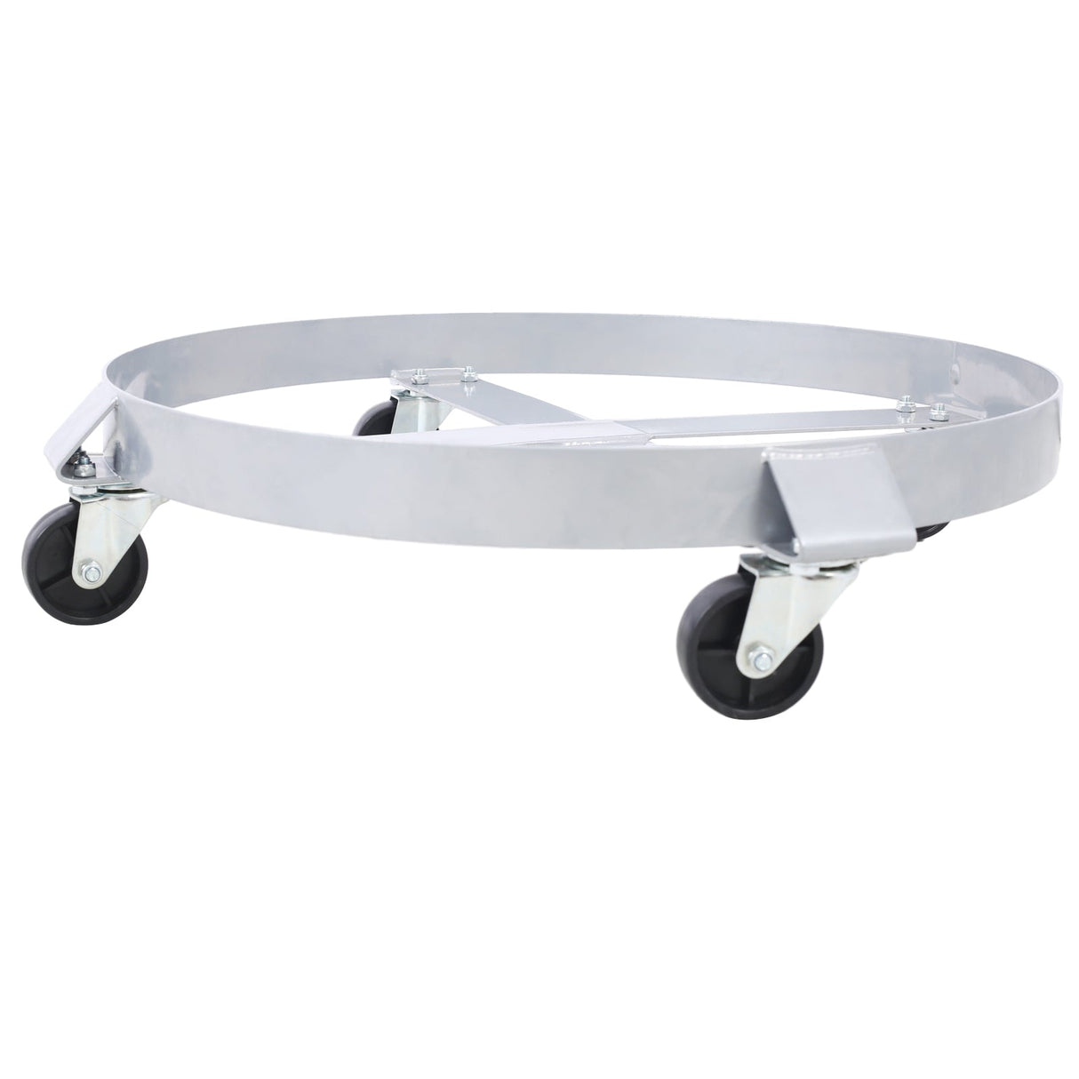 4Pcs Drum Dolly for 55 Gallon Barrel with 4 Swivel Caster Wheels Heavy Duty Steel Frame Cart with Brake - Fab Heavy Parts