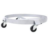 4Pcs Drum Dolly for 55 Gallon Barrel with 4 Swivel Caster Wheels Heavy Duty Steel Frame Cart with Brake - Fab Heavy Parts