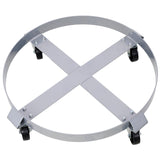 4Pcs Drum Dolly for 55 Gallon Barrel with 4 Swivel Caster Wheels Heavy Duty Steel Frame Cart with Brake - Fab Heavy Parts