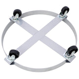 4Pcs Drum Dolly for 55 Gallon Barrel with 4 Swivel Caster Wheels Heavy Duty Steel Frame Cart with Brake - Fab Heavy Parts