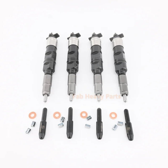 4PCS Fuel Injector RE516540 RE507860 095050 - 5050 Fits for John Deere 4045 4.5L - Fab Heavy Parts