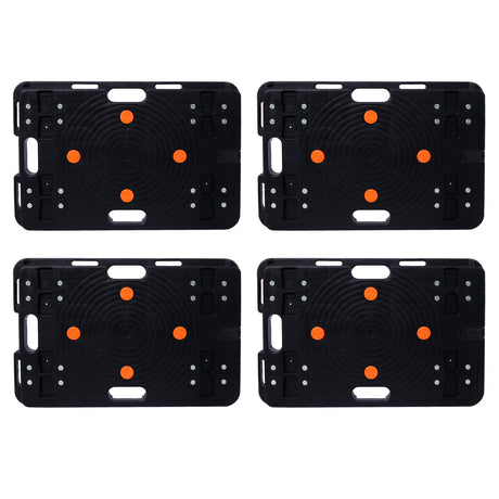 4Pcs Heavy Duty Interlocking Moving Dolly with 4 Wheels 23.6 x 15.7 Inch 330 Lbs Capacity Each Count - Fab Heavy Parts