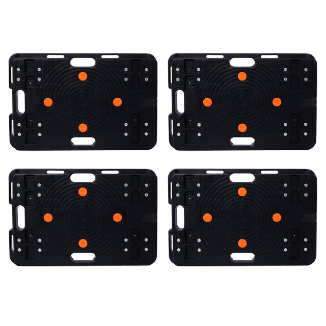 4Pcs Heavy Duty Interlocking Moving Dolly with 4 Wheels 23.6 x 15.7 Inch 330 Lbs Capacity Each Count - Fab Heavy Parts