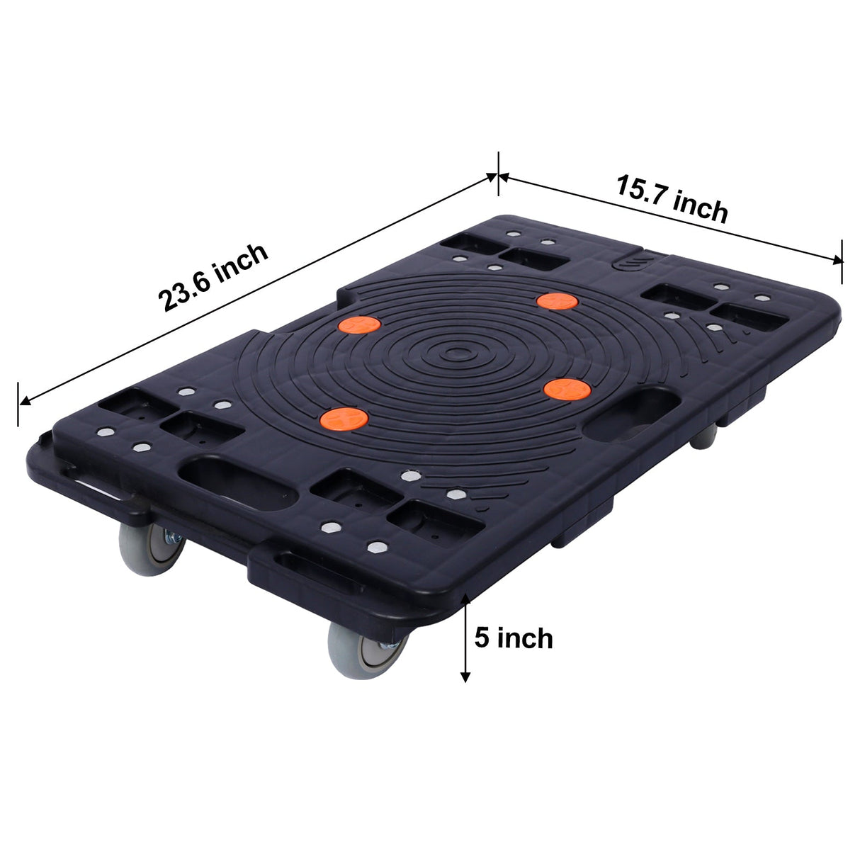 4Pcs Heavy Duty Interlocking Moving Dolly with 4 Wheels 23.6 x 15.7 Inch 330 Lbs Capacity Each Count - Fab Heavy Parts
