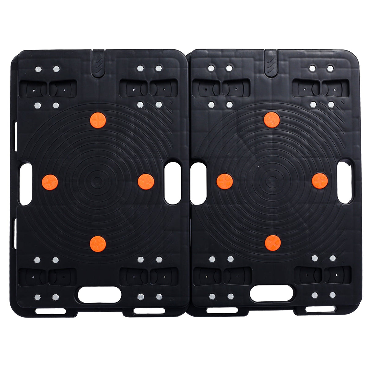 4Pcs Heavy Duty Interlocking Moving Dolly with 4 Wheels 23.6 x 15.7 Inch 330 Lbs Capacity Each Count - Fab Heavy Parts