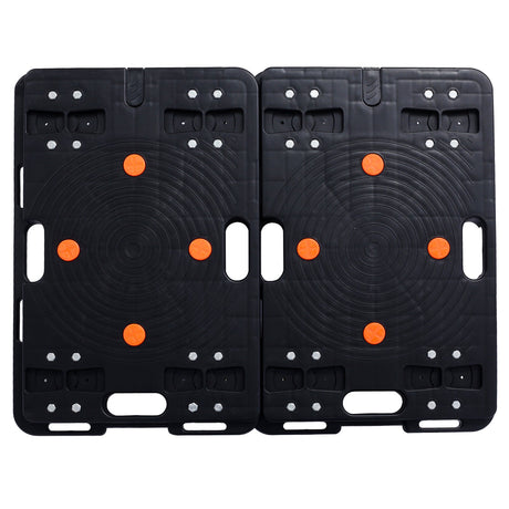 4Pcs Heavy Duty Interlocking Moving Dolly with 4 Wheels 23.6 x 15.7 Inch 330 Lbs Capacity Each Count - Fab Heavy Parts