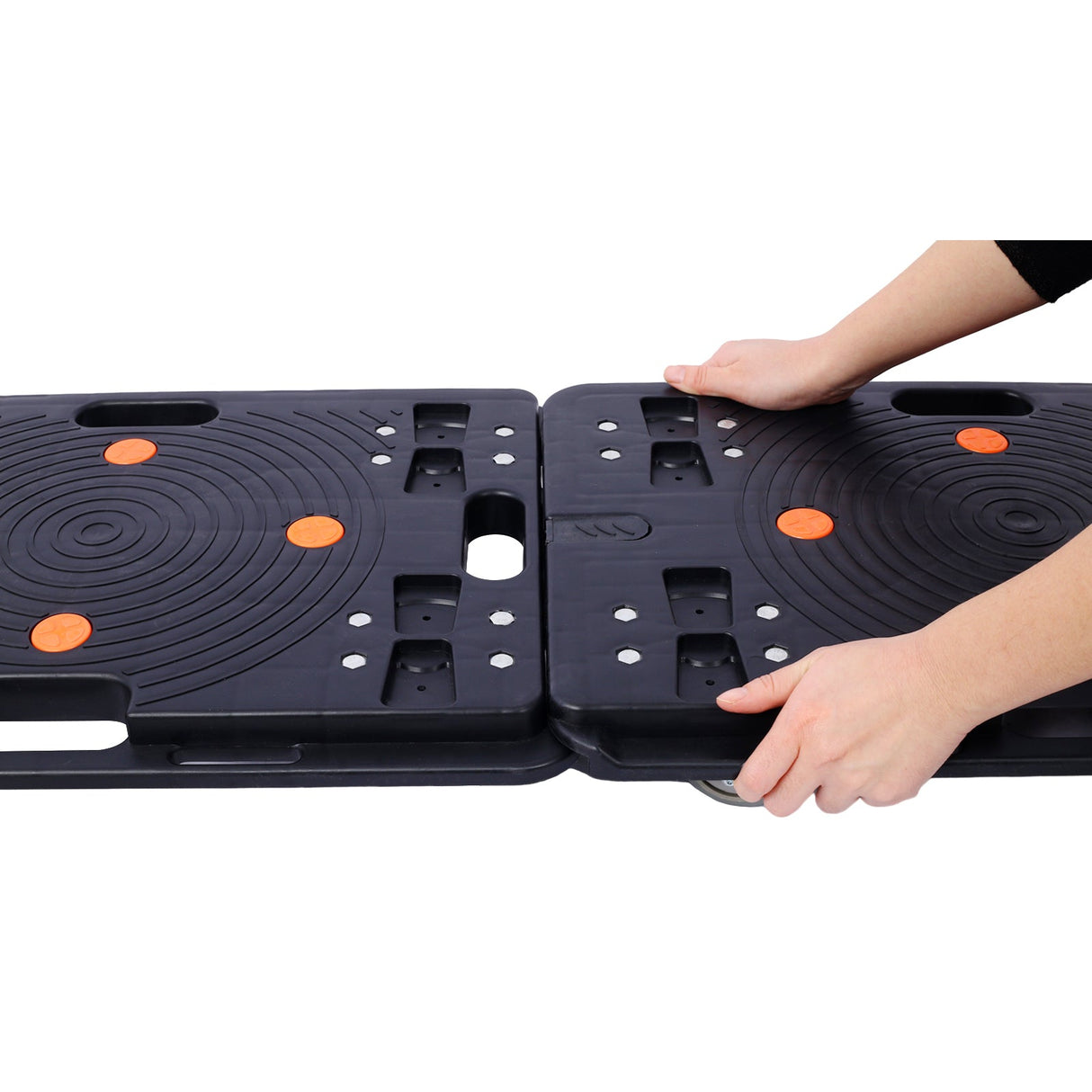 4Pcs Heavy Duty Interlocking Moving Dolly with 4 Wheels 23.6 x 15.7 Inch 330 Lbs Capacity Each Count - Fab Heavy Parts
