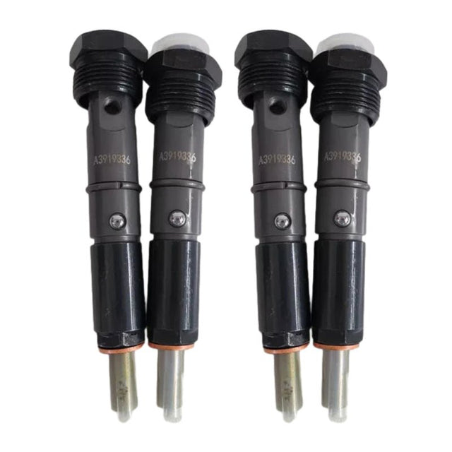 4Piece Fuel Injector 3919336 Fits for Cummins Engine 4 - 390 4T - 390 4BT 4BT3.9 4B 4B3.9 CASE Loader 85XT 570LXT 580L 580SK Tractor 550E 550G - Fab Heavy Parts