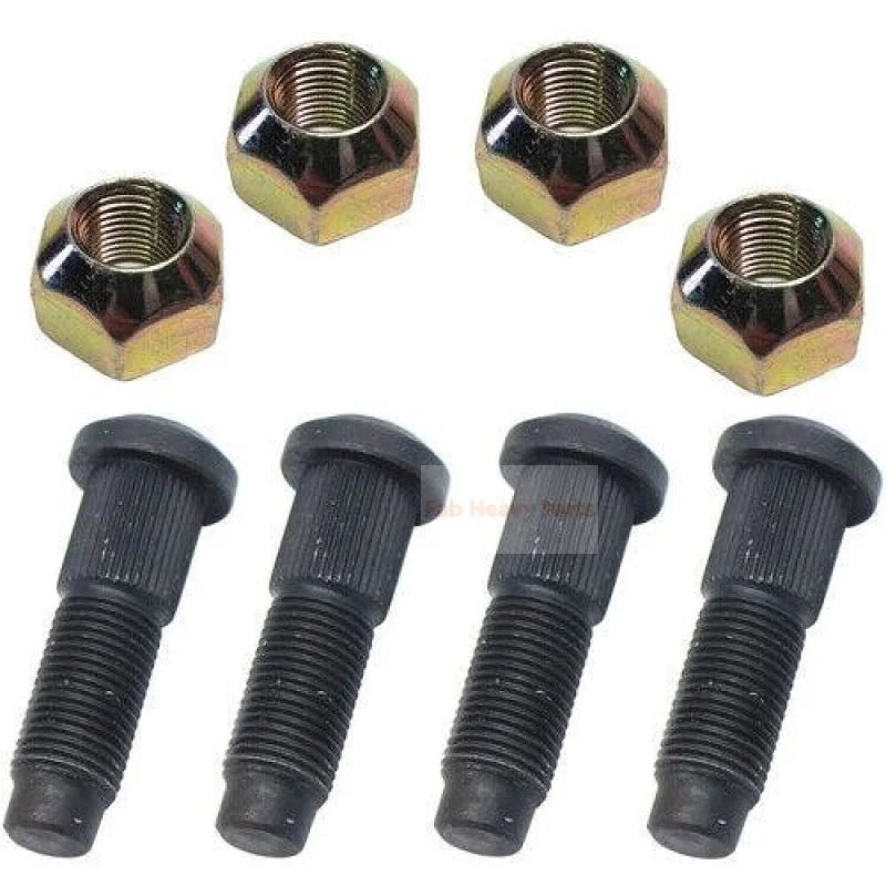 4X Lug Nut and Stud Kit 6709170 6564669 Aftermarket Replacement For Bobcat Skid S220 S250 S300 A220 A300 - Fab Heavy Parts