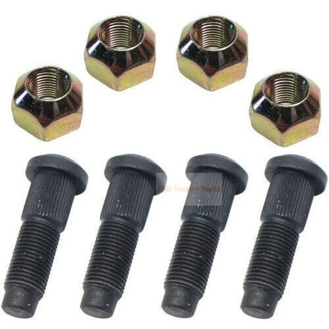 4X Lug Nut and Stud Kit 6709170 6564669 Aftermarket Replacement For Bobcat Skid S220 S250 S300 A220 A300 - Fab Heavy Parts