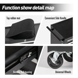 5 - Drawer Rolling Tool Chest w/Lock & Key Wheels Top Cushion & Drawer Liners - Black - Fab Heavy Parts