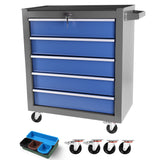 5 Drawers Rolling Tool Chest Box with Wheels Portable Organizer for Garage Workshop Home Crafts Use - Fab Heavy Parts