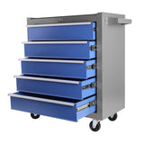 5 Drawers Rolling Tool Chest Box with Wheels Portable Organizer for Garage Workshop Home Crafts Use - Fab Heavy Parts