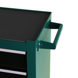 5 - Drawers Rolling Tool Chest Cabinet with Keyed Locking System - Green - Fab Heavy Parts