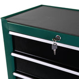 5 - Drawers Rolling Tool Chest Cabinet with Keyed Locking System - Green - Fab Heavy Parts