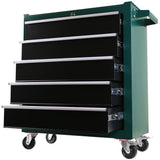 5 - Drawers Rolling Tool Chest Cabinet with Keyed Locking System - Green - Fab Heavy Parts