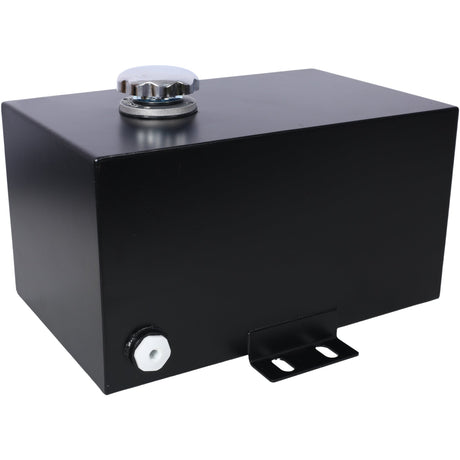 5 Gallon 14 Gauge Steel Hydraulic Fluid Reservoir Tank with Inlet 1 - 1/2' FNPT and Outlet 3/4' FNPT - Black - Fab Heavy Parts
