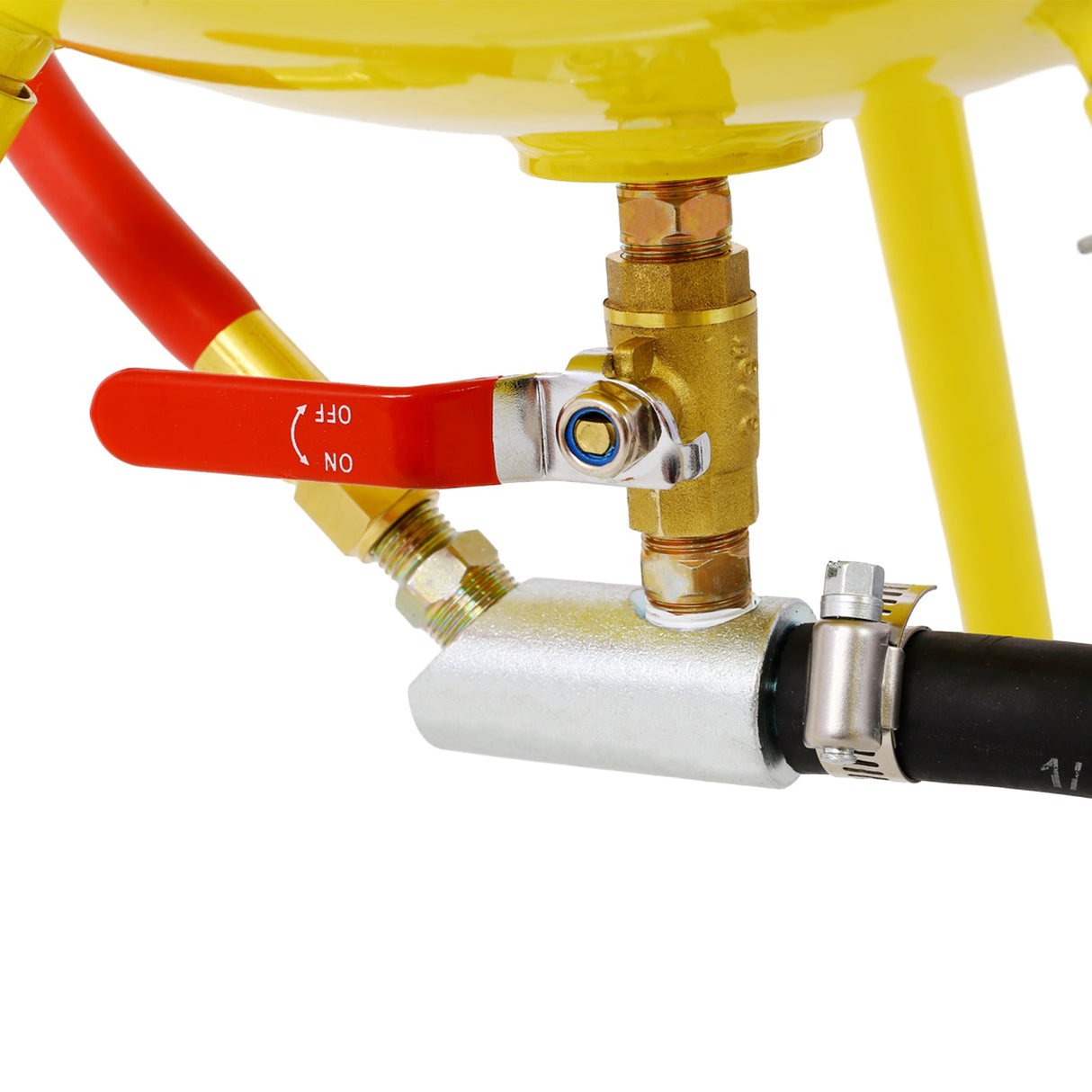 5 - Gallons Air Sand Blaster w/Blast Gun - Yellow - Fab Heavy Parts