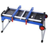 5 - in - 1 Portable Workbench with Detachable Miter Saw Stand & Height Adjustable Legs Scaffold/Dolly/Creeper/Platform - Fab Heavy Parts