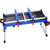 5 - in - 1 Portable Workbench with Detachable Miter Saw Stand & Height Adjustable Legs Scaffold/Dolly/Creeper/Platform - Fab Heavy Parts