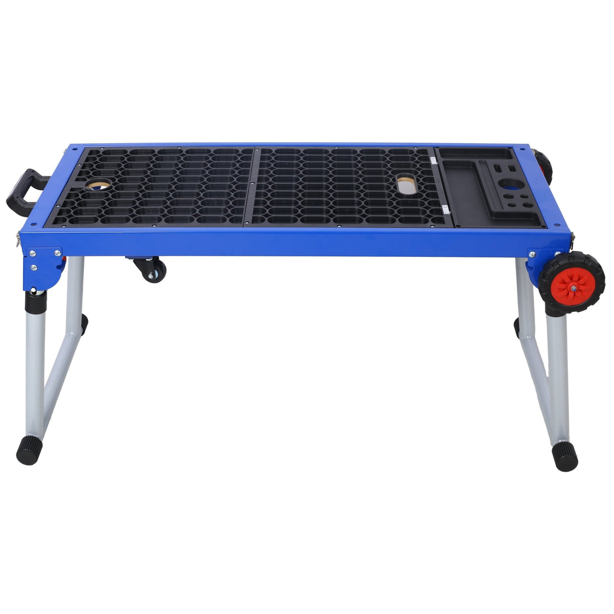 5 - in - 1 Portable Workbench with Detachable Miter Saw Stand & Height Adjustable Legs Scaffold/Dolly/Creeper/Platform - Fab Heavy Parts