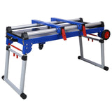 5 - in - 1 Portable Workbench with Detachable Miter Saw Stand & Height Adjustable Legs Scaffold/Dolly/Creeper/Platform - Fab Heavy Parts