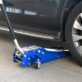 5 Ton Low Profile Floor Jack Heavy - Duty Steel Racing with Dual Piston Quick Lift Pump Lifting Range 4" - 21" - Fab Heavy Parts