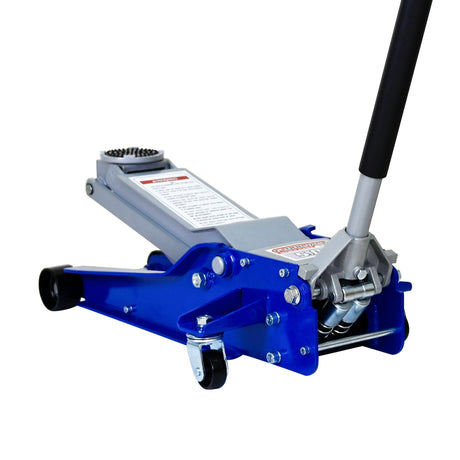 5 Ton Low Profile Floor Jack Heavy - Duty Steel Racing with Dual Piston Quick Lift Pump Lifting Range 4" - 21" - Fab Heavy Parts