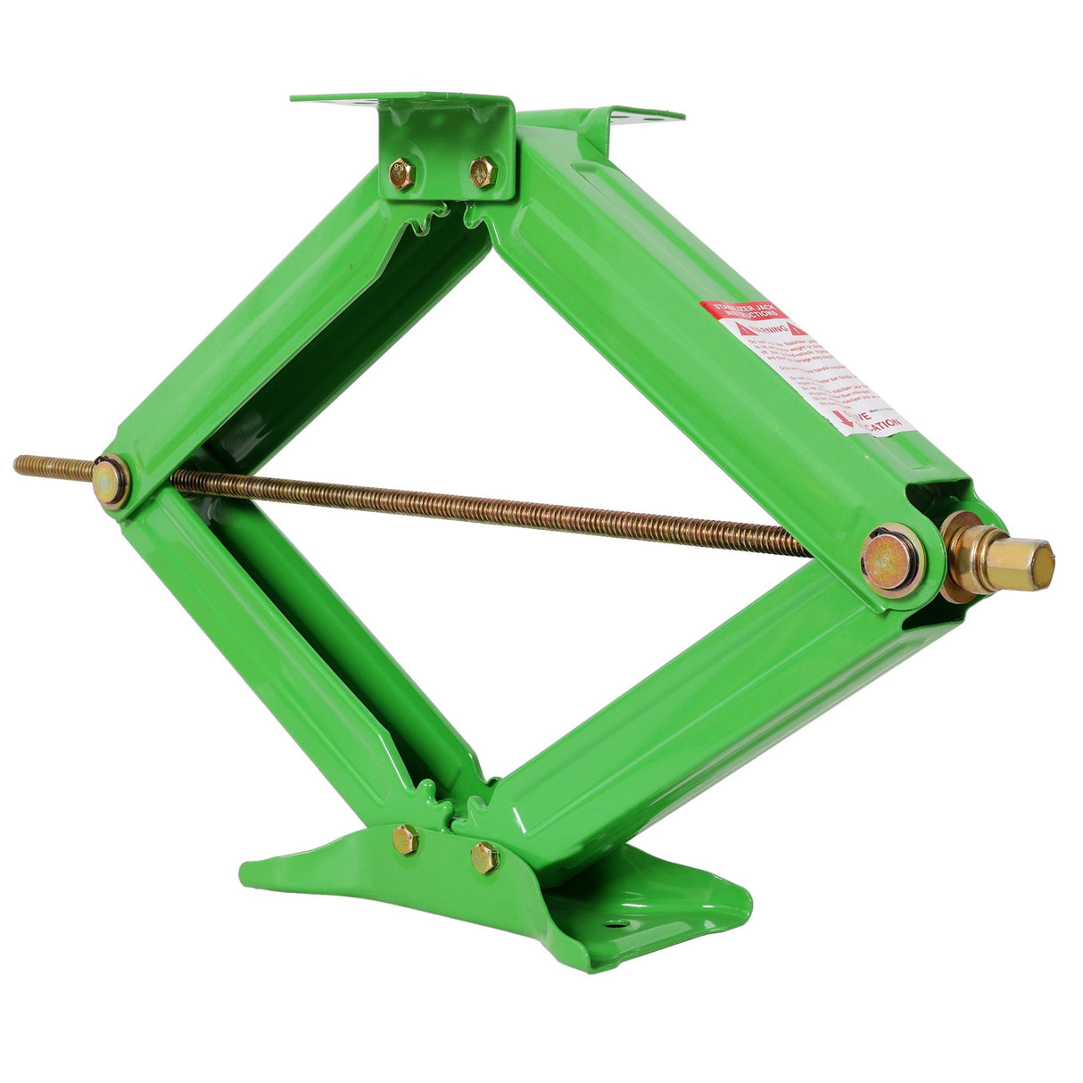 5000 lbs RV Scissor Jacks 24 in RV Stabilizer Leveling Scissor Jacks, Set of 2 - Green - Fab Heavy Parts