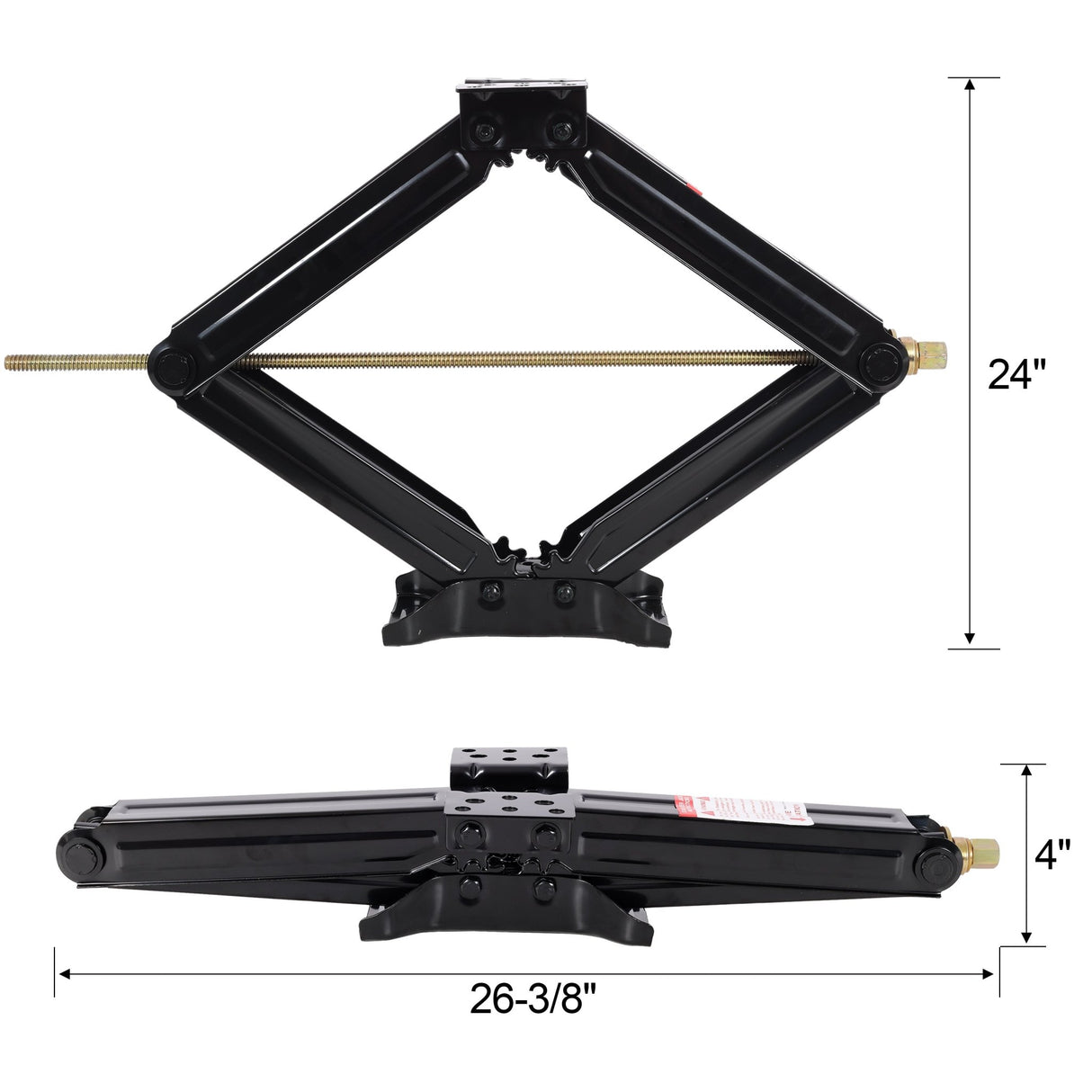 5000 lbs RV Scissor Jacks 24 in RV Stabilizer Leveling Scissor Jacks, Set of 2 - Fab Heavy Parts