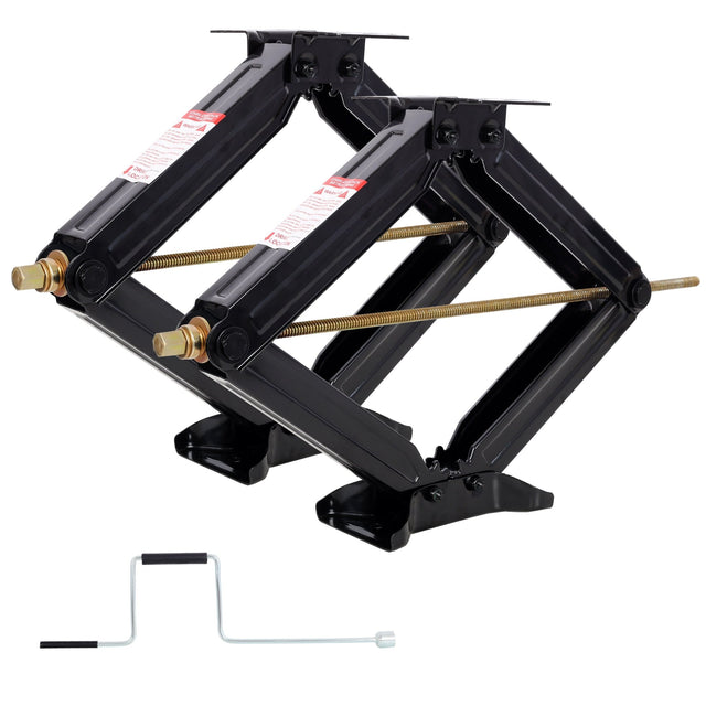 5000 lbs RV Scissor Jacks 24 in RV Stabilizer Leveling Scissor Jacks, Set of 2 - Fab Heavy Parts