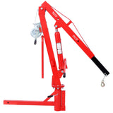 500Lb Pickup Truck Hydraulic PWC Dock Jib Engine Hoist Crane Hitch Mount Lift 2' - Red - Fab Heavy Parts