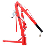 500Lb Pickup Truck Hydraulic PWC Dock Jib Engine Hoist Crane Hitch Mount Lift 2' - Red - Fab Heavy Parts