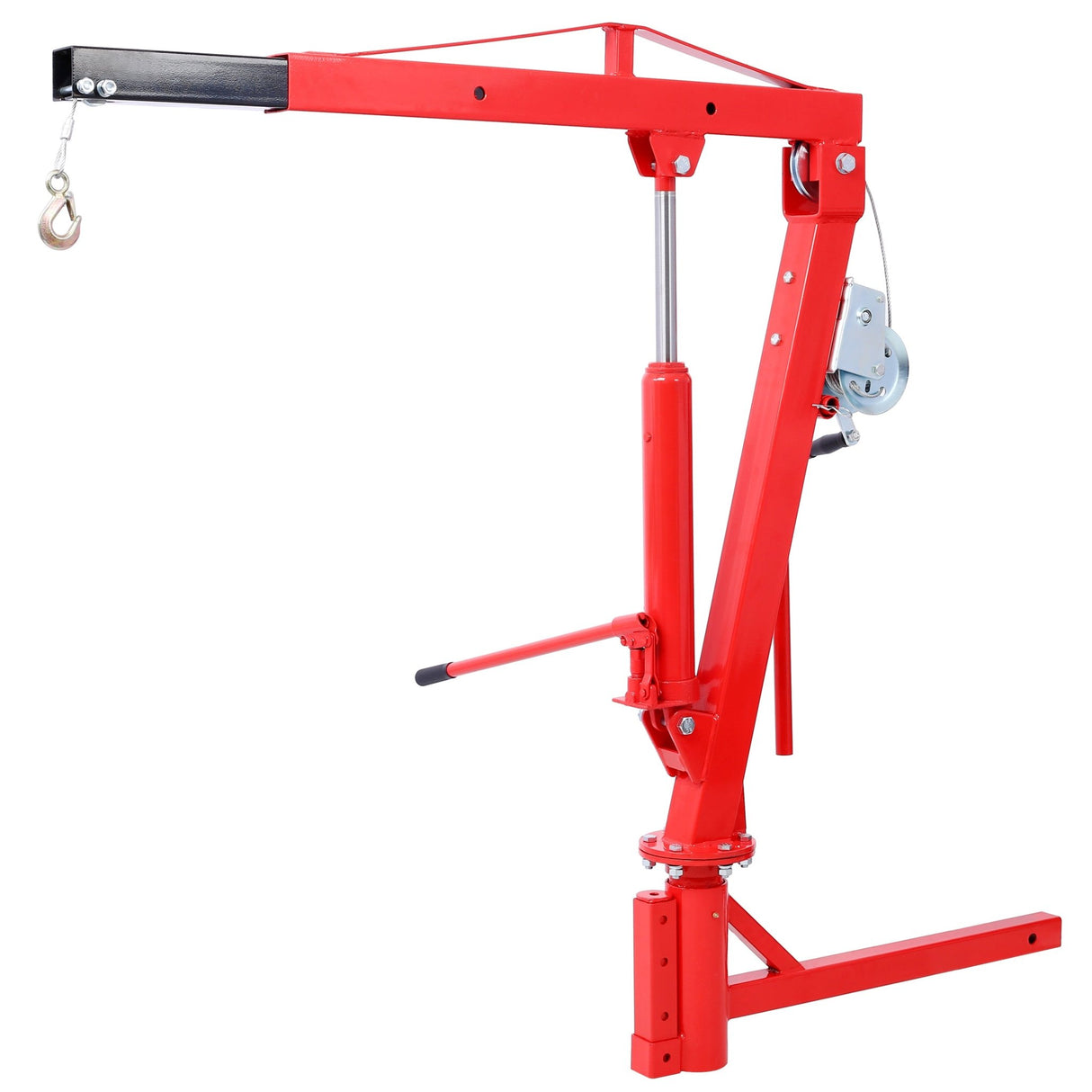 500Lb Pickup Truck Hydraulic PWC Dock Jib Engine Hoist Crane Hitch Mount Lift 2' - Red - Fab Heavy Parts