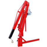 500Lb Pickup Truck Hydraulic PWC Dock Jib Engine Hoist Crane Hitch Mount Lift 2' - Red - Fab Heavy Parts