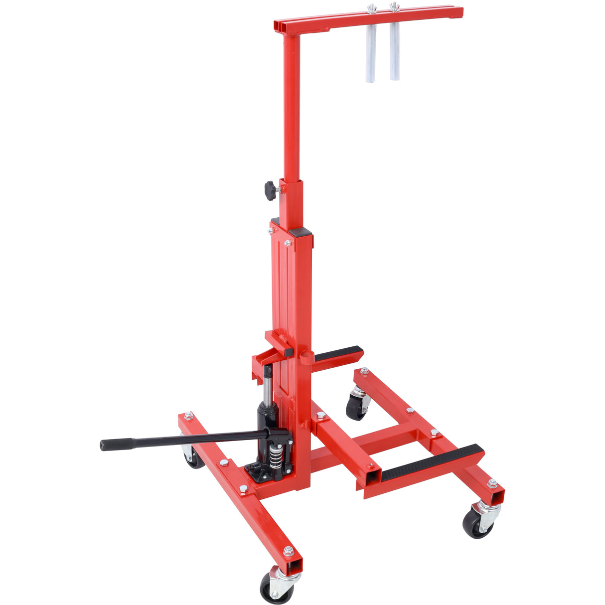 Hydraulinen oven irrotus- ja asentaja Jack Hoist Lift Stand Dolly Red