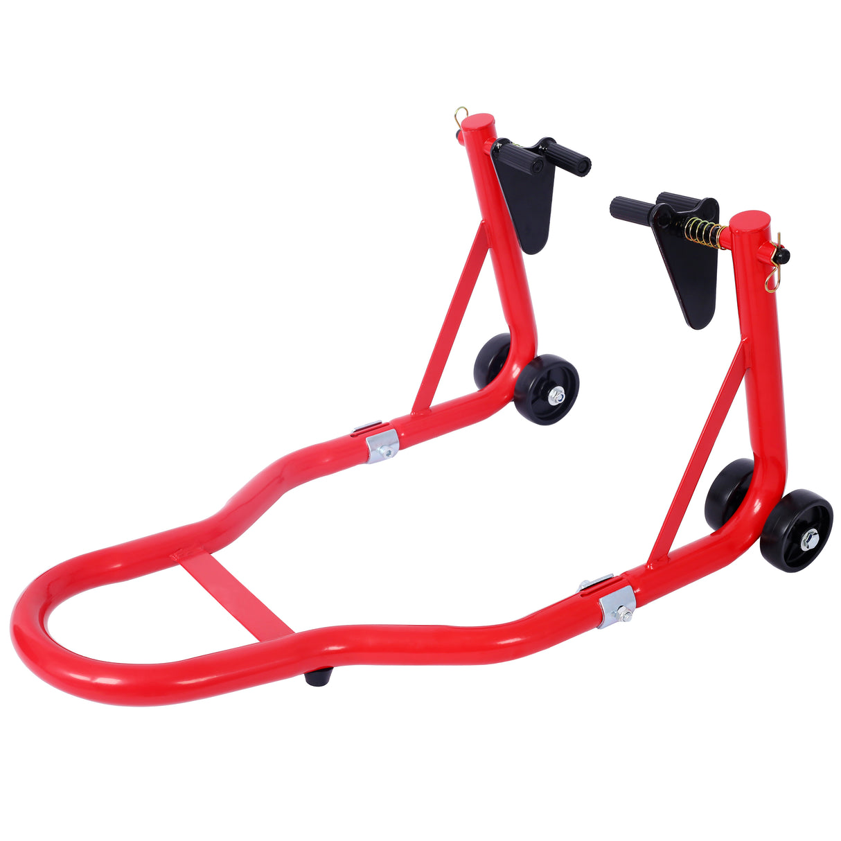 Motorcycle Stand 1000LB Sport Bike Front and Rear Wheel Lift Swingarm Paddock U--Red