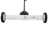 24'' Rolling Magnetic Pick-Up Sweeper Heavy Duty Push Type with Release 30 Lbs Capacity--Black and Silver