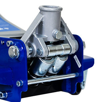 Low-Position Steel Vehicle Floor-Mounted Hydraulic Jack with Dual-Piston Quick-Lift Pump 3-Ton 6,600 Lbs. Capacity