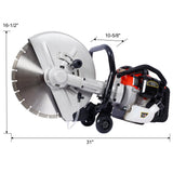 52cc 2 Stroke Gas Powered Concrete Cut Off Saw Gasoline Grinder with blade EPA Approved - Fab Heavy Parts