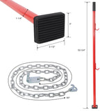 52Inch Long Universal Pulling Stick Tool - Red - Fab Heavy Parts