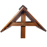 53 Inch Height Rustic Wooden Wishing Well Planter with Hanging Bucket - Brown - Fab Heavy Parts